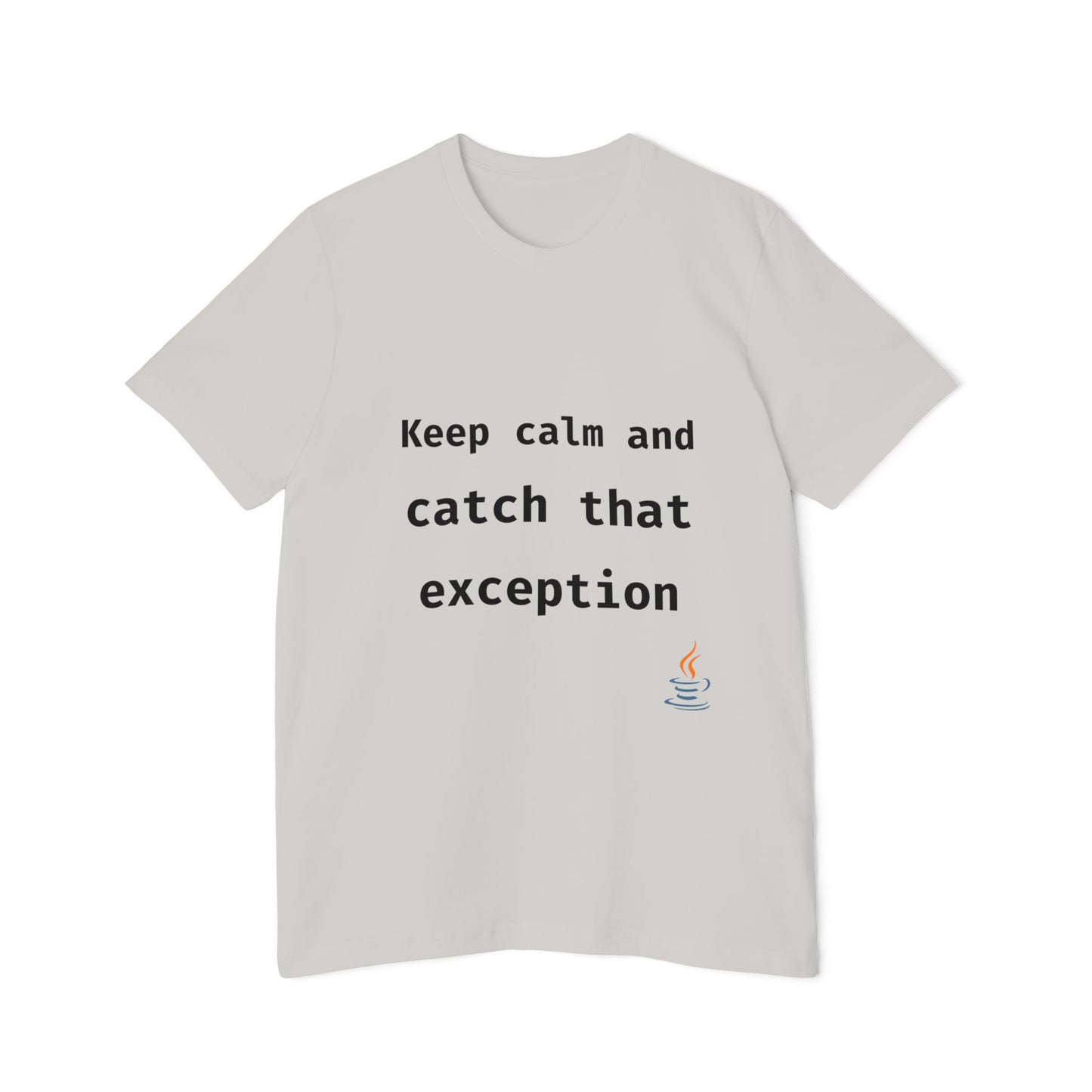 Keep Calm and Catch That Exception | Java Programming T-Shirt | Funny Developer Shirt | Usha Creations