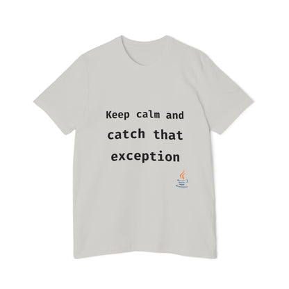 Keep Calm and Catch That Exception | Java Programming T-Shirt | Funny Developer Shirt | Usha Creations