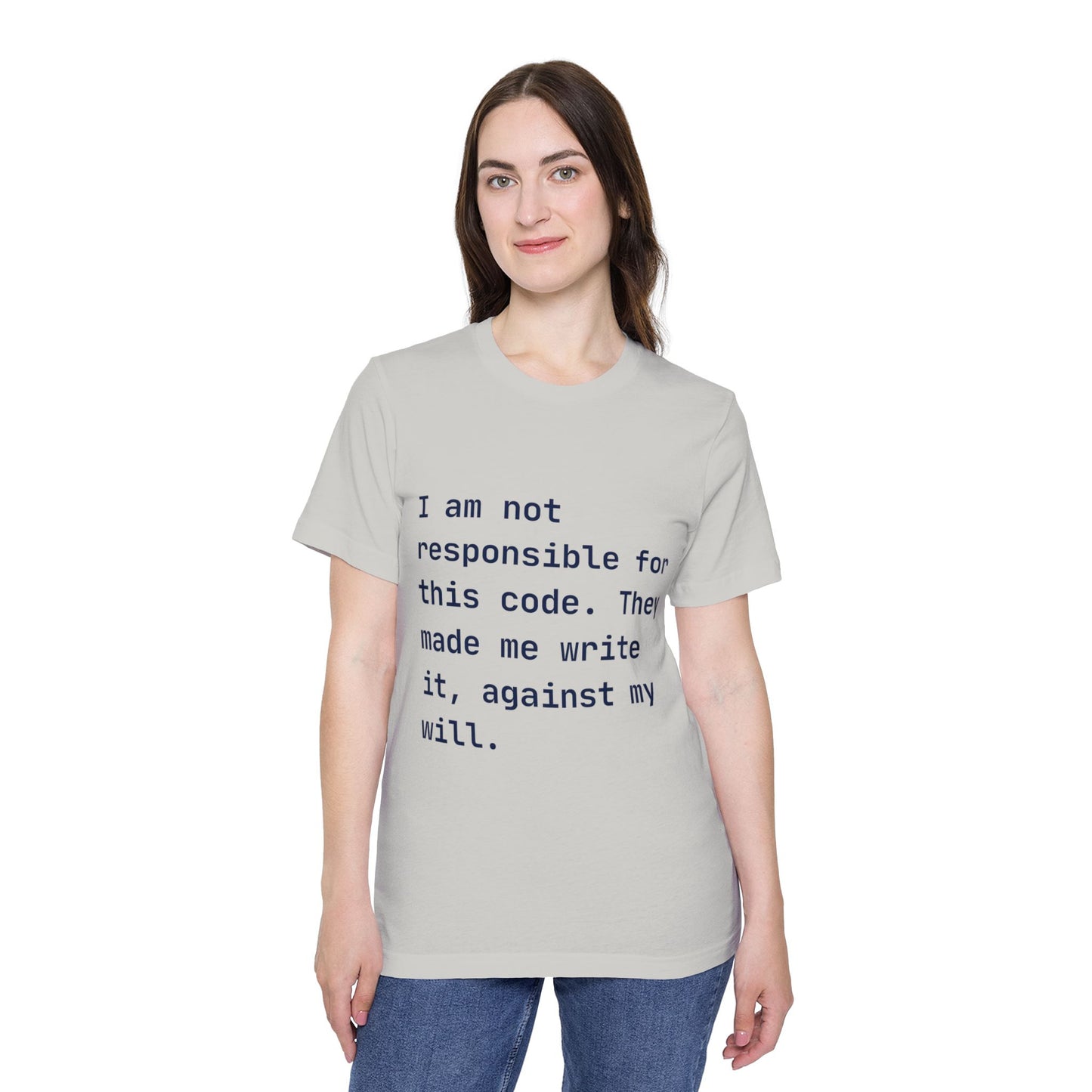 Code Under Duress T-Shirt | Developer Disclaimer | Programming Humor | Usha Creations