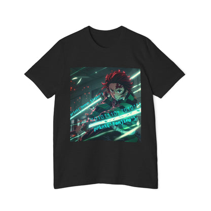 Tanjiro’s Cyber Sword Tee – Digital Demon Slayer Edition