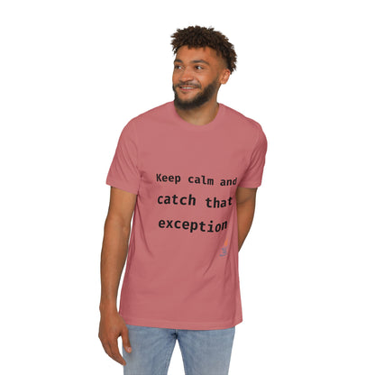 Keep Calm and Catch That Exception | Java Programming T-Shirt | Funny Developer Shirt | Usha Creations