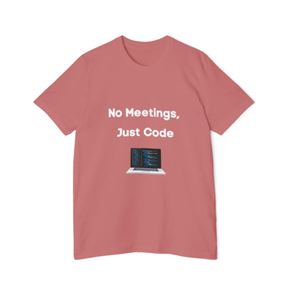 No Meetings, Just Code | Funny Developer T-Shirt | Usha Creations