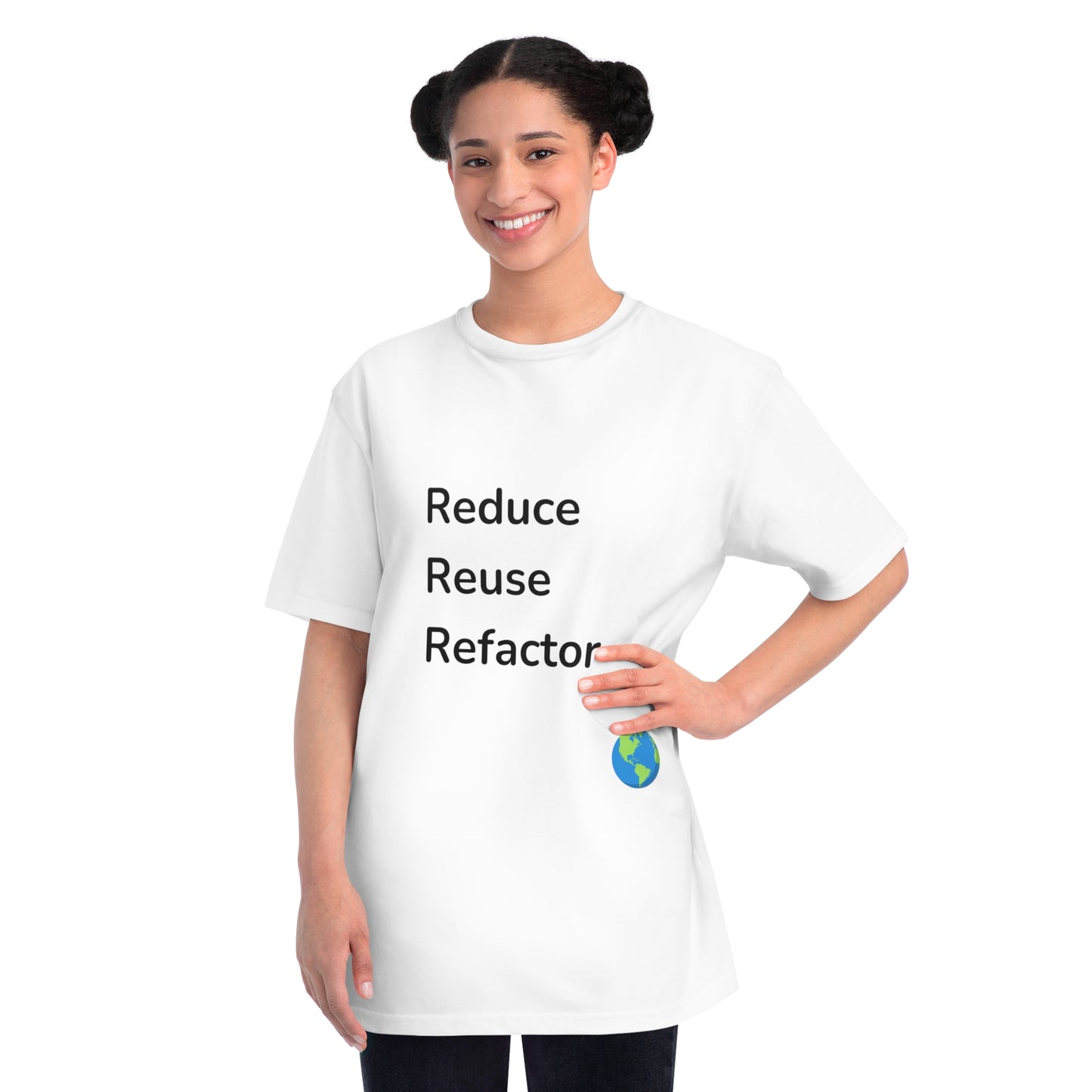 Reduce Reuse Refactor Eco Dev Tee | Green Coding Shirt | Usha Creations