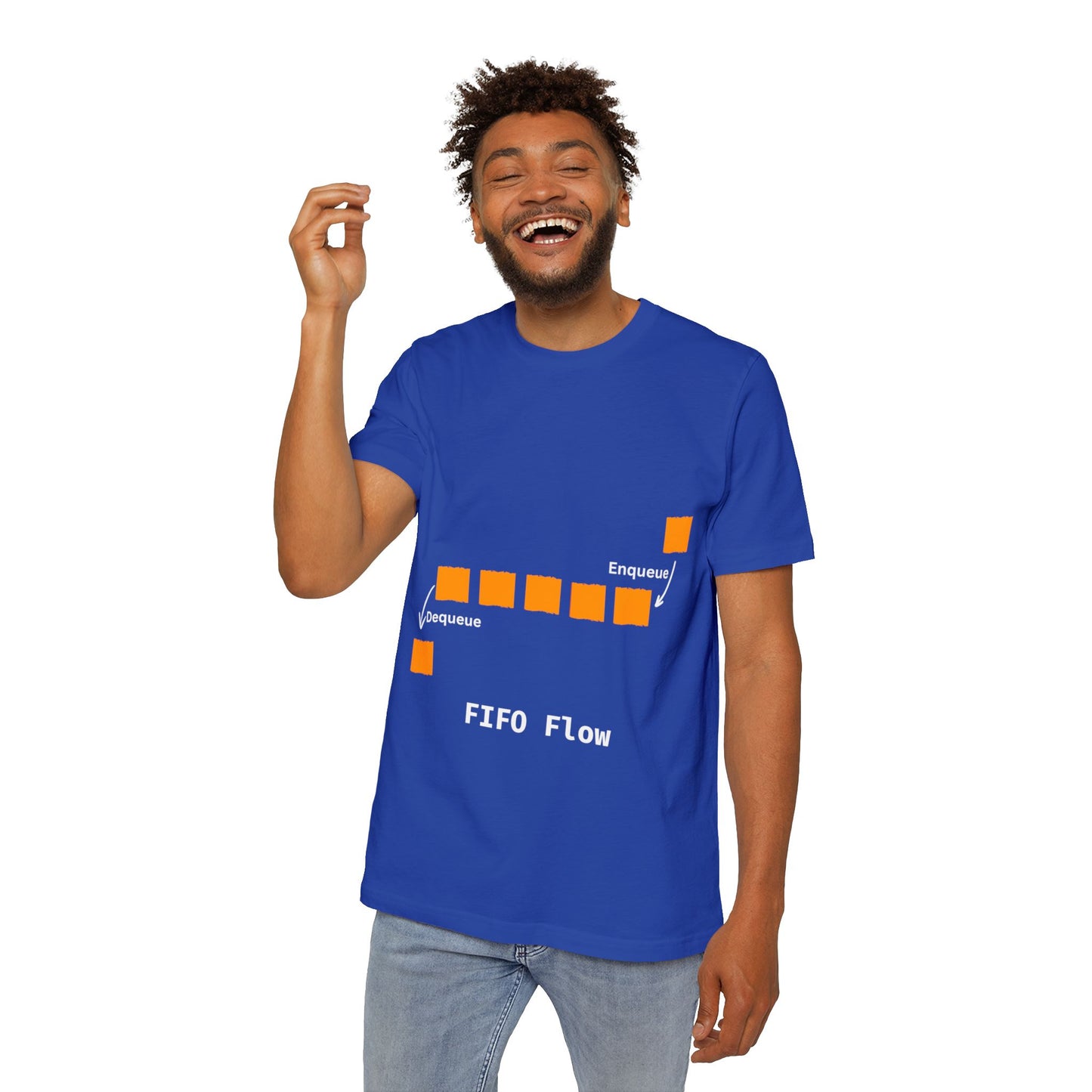 FIFO Flow | Queue Data Structure T-Shirt | DSA Apparel | Interview Series | Usha Creations