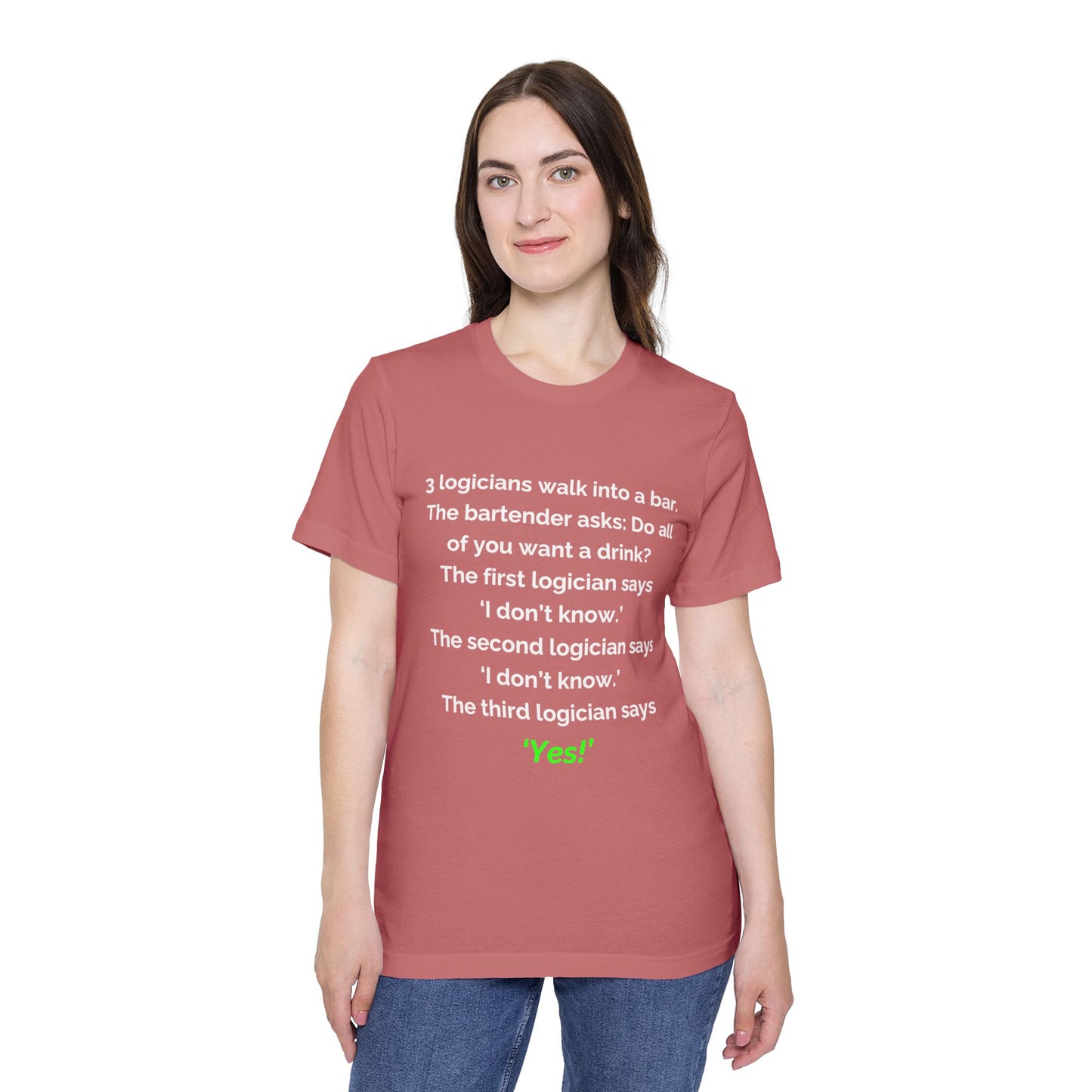 3 Logicians Walk into a Bar | Funny Logic Puzzle T-Shirt for Developers | Usha Creations