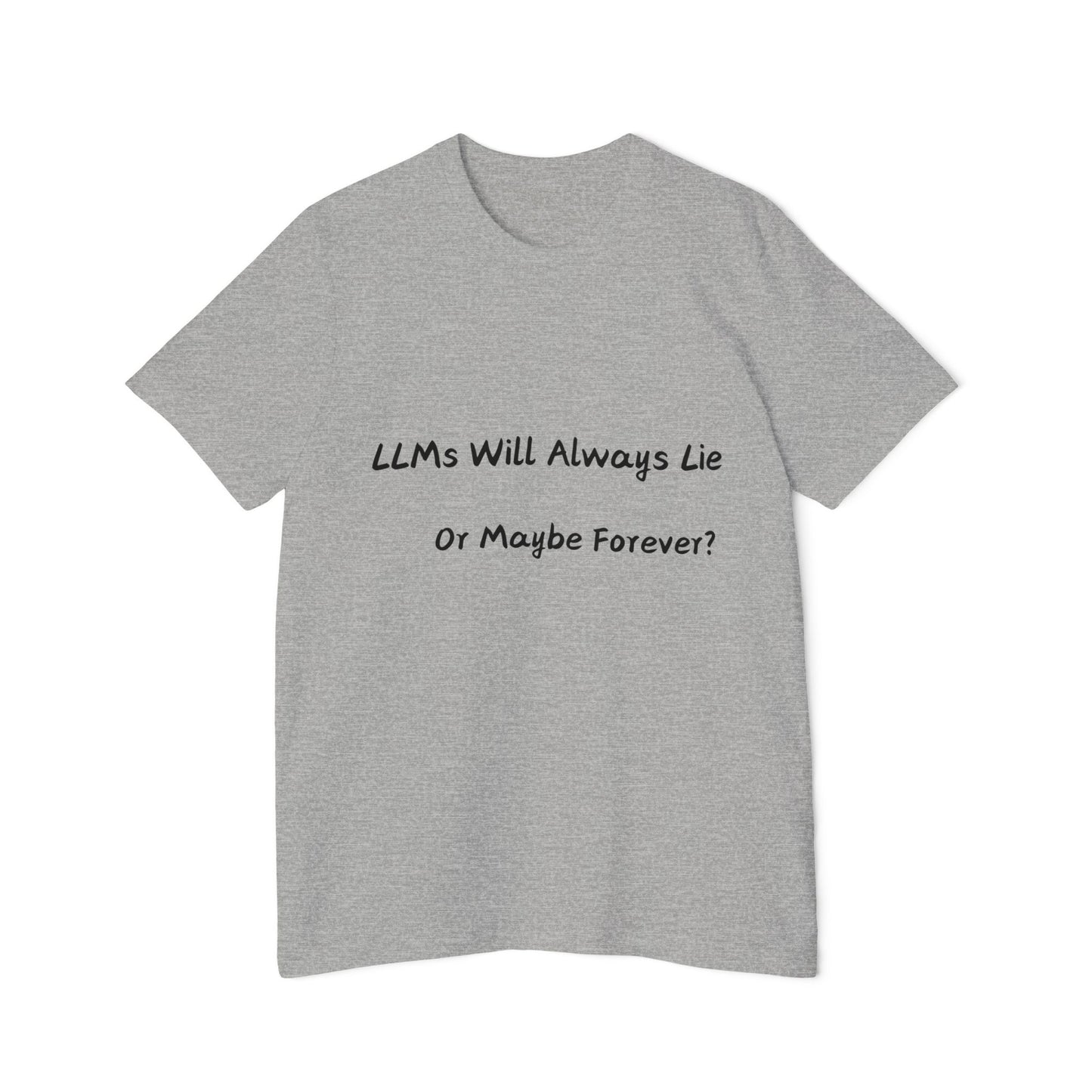 LLM Uncertainty AI Humor T Shirt | Tech Ethics Meme Tees | Usha Creations