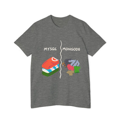 MySQL vs MongoDB Database Humor Tech T Shirt | Developer Meme Tees | Usha Creations