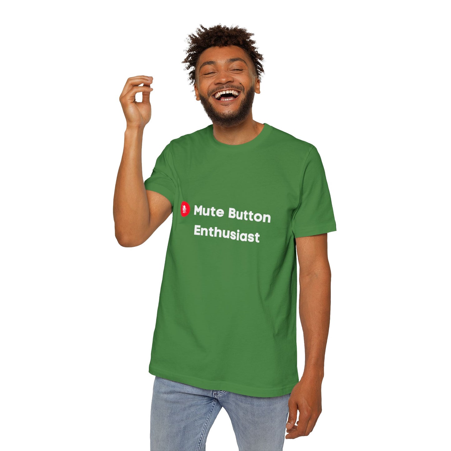 Mute Button Enthusiast | Funny Remote Work & Tech T-Shirt | Usha Creations