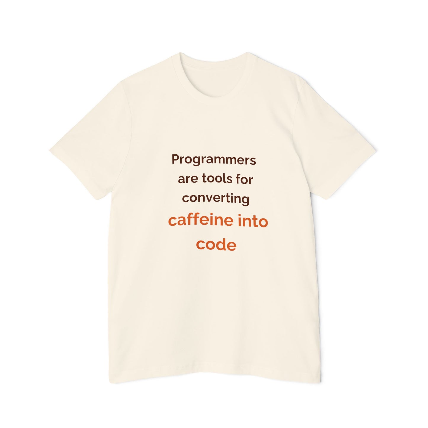 Programmers Are Tools for Converting Caffeine into Code | Funny Tech T-Shirt for Developers | Usha Creations