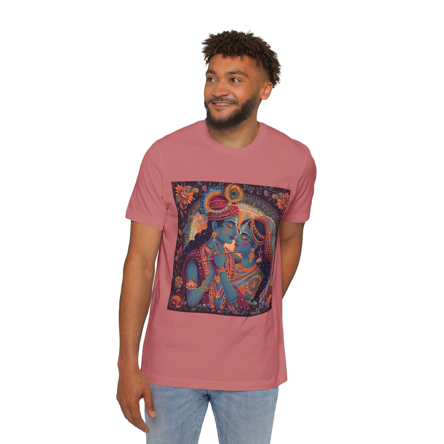 Divine Love Radha Krishna T-Shirt | Spiritual Design