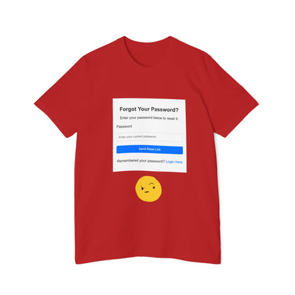 Forgot Password UI Fail Tech Humor T Shirt | Code Meme Tees | Usha Creations