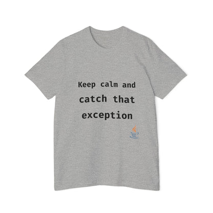 Keep Calm and Catch That Exception | Java Programming T-Shirt | Funny Developer Shirt | Usha Creations