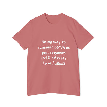 LGTM Failed Tests Code Review Humor T Shirt | Developer Meme Tees | Usha Creations