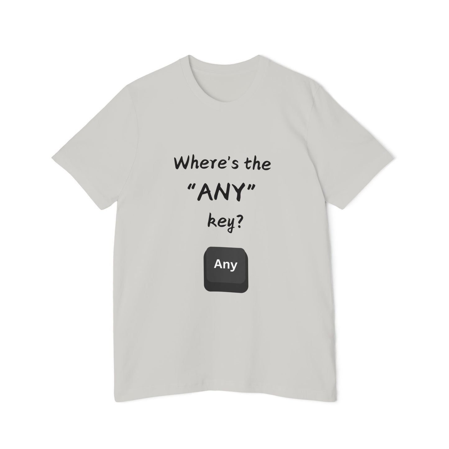 Any Key Confusion Tech Support Humor T Shirt | IT Helpdesk Meme Tees | Usha Creations