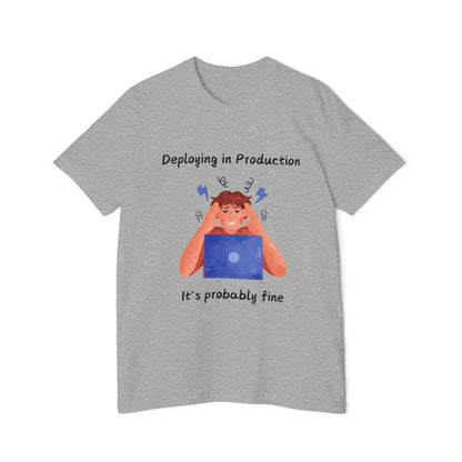 Production Deployment Stress Developer Humor T Shirt | DevOps Meme Tees | Usha Creations