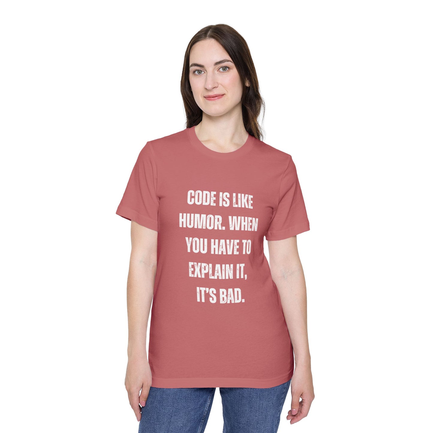 Code Is Like Humor. When You Have to Explain It, It’s Bad | Funny Developer T-Shirt | Programmer Humor Tee | Usha Creations