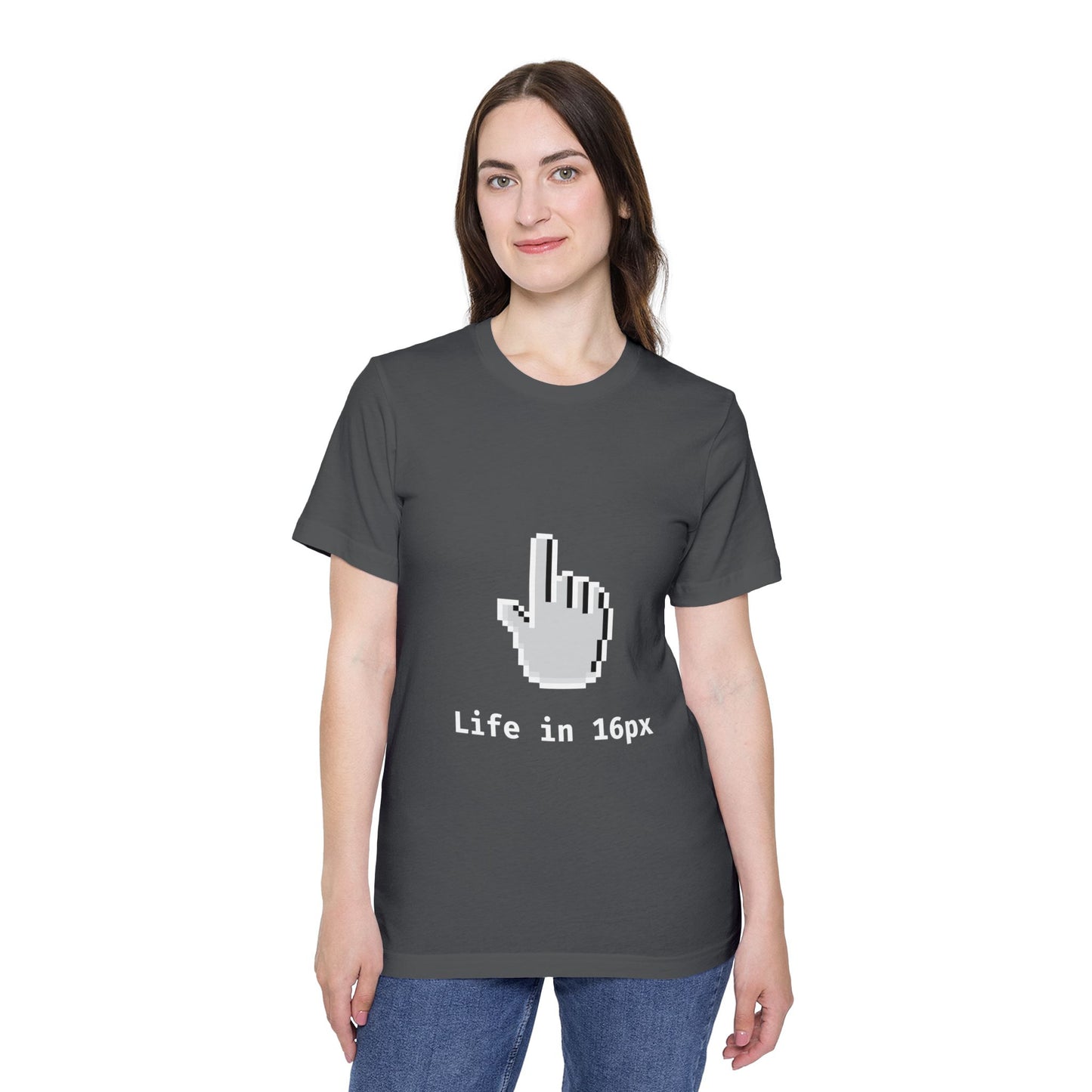 Life in 16px | Frontend Developer T-Shirt | Pixel-Perfect UI Design Tee | Usha Creations