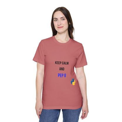 Keep Calm and PEP 8 | Funny Python Programming T-Shirt | Usha Creations