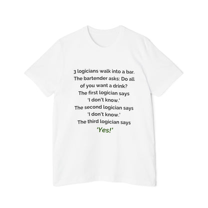 3 Logicians Walk into a Bar | Funny Logic Puzzle T-Shirt for Developers | Usha Creations