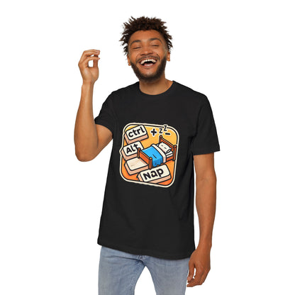 Ctrl+Alt+Nap Tech-Themed T-Shirt