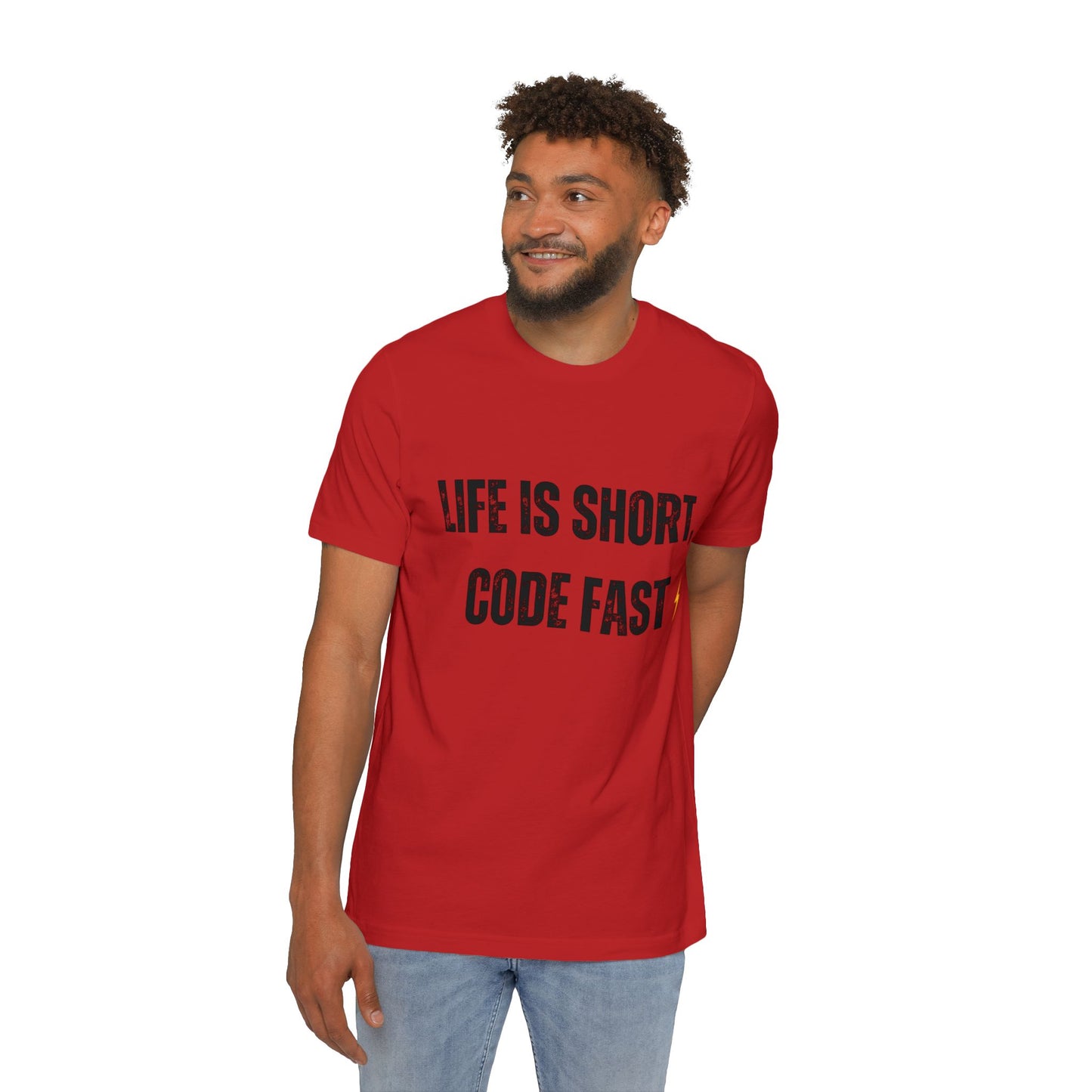 Life is Short, Code Fast T-Shirt - Motivational Programmer Tee