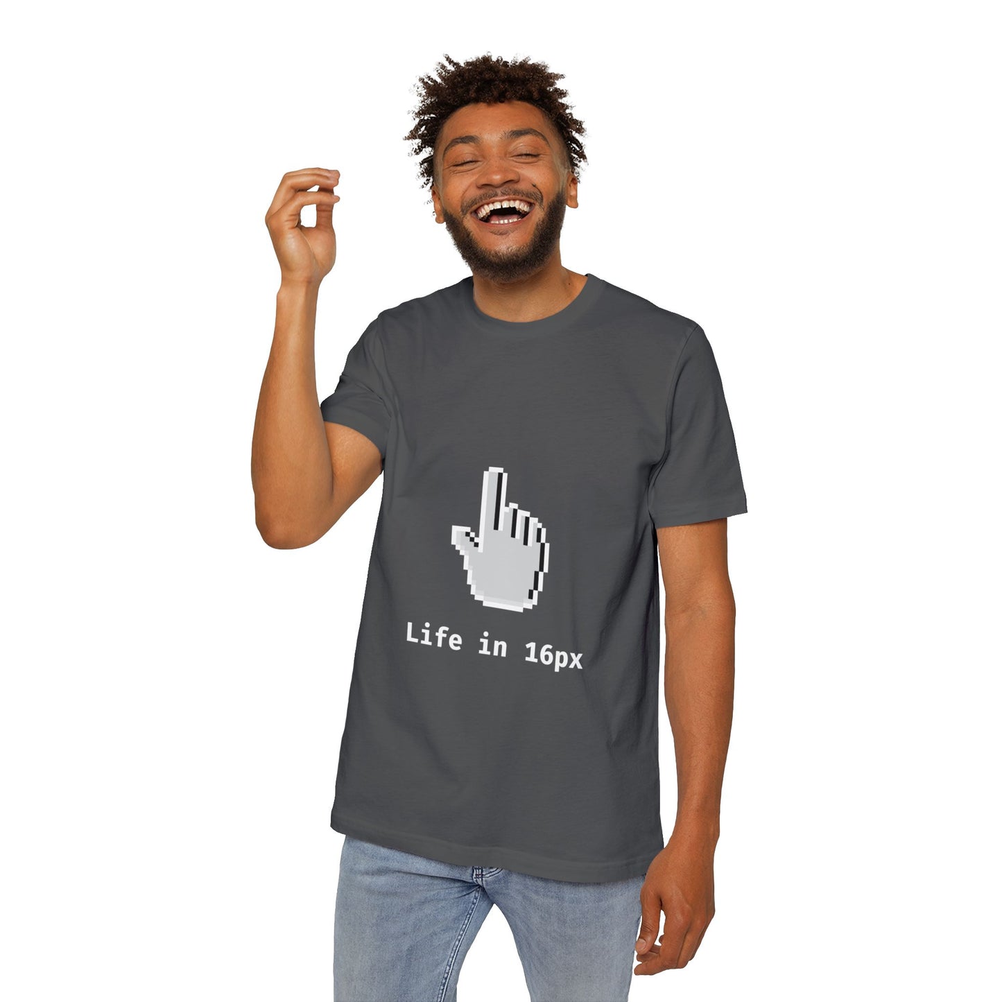 Life in 16px | Frontend Developer T-Shirt | Pixel-Perfect UI Design Tee | Usha Creations