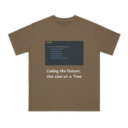 Code the Future Eco Dev Tee | Green Energy Coder Shirt | Usha Creations