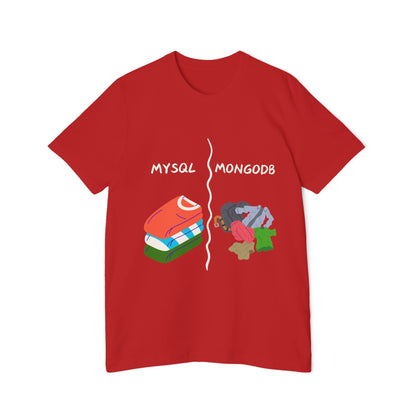 MySQL vs MongoDB Database Humor Tech T Shirt | Developer Meme Tees | Usha Creations