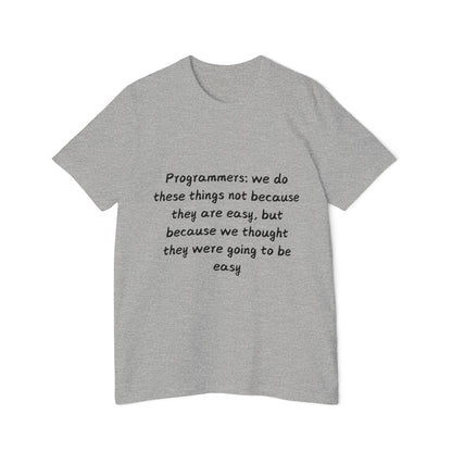 Programmer Task Complexity Humor T Shirt | Coding Challenge Meme Tees | Usha Creations