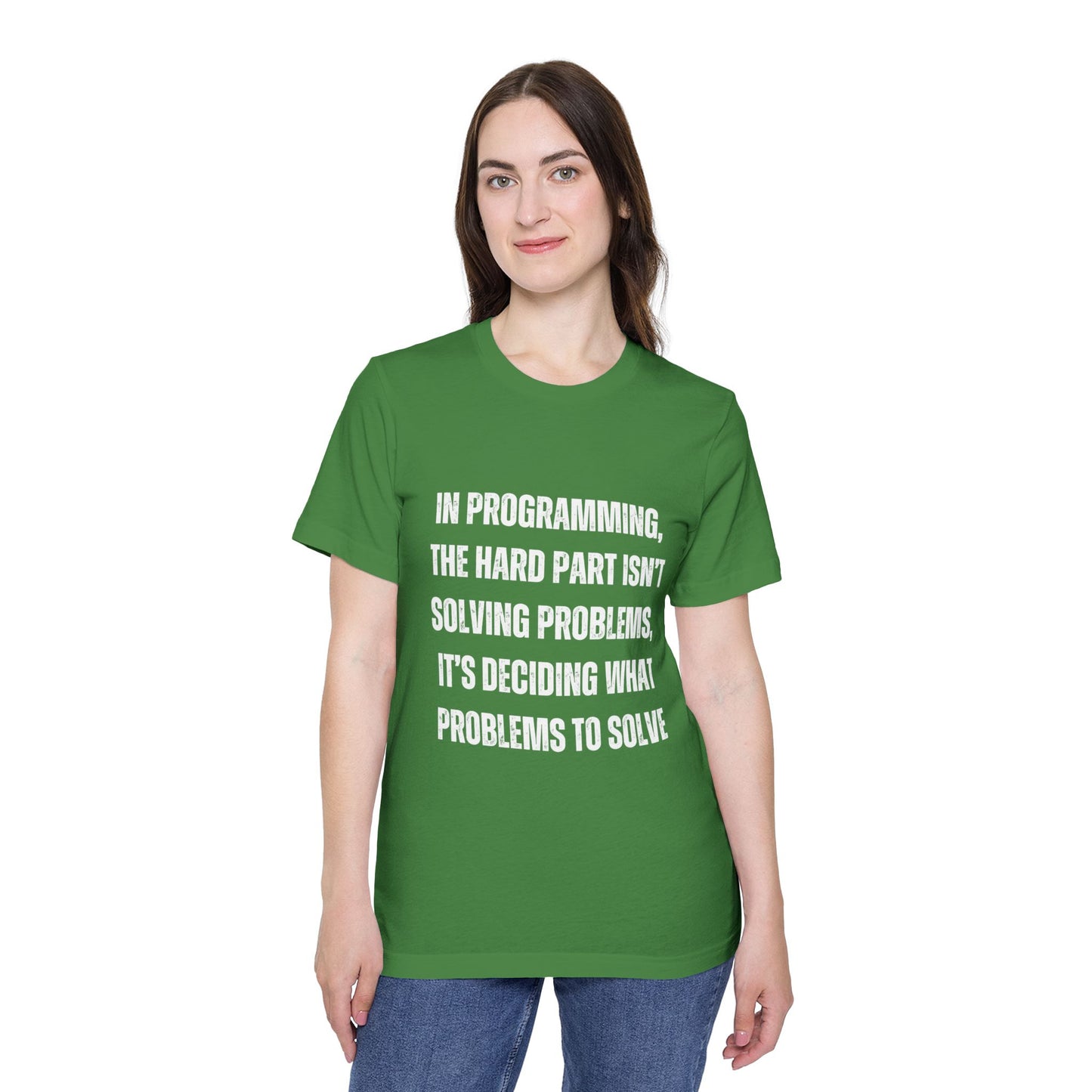 In Programming, the Hard Part Isn’t Solving Problems | Developer T-Shirt | Inspirational Programmer Tee | Usha Creations