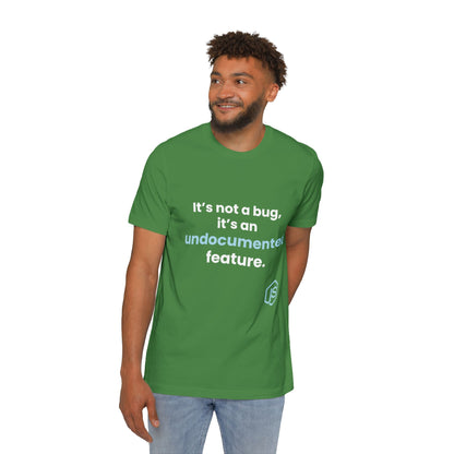 It’s Not a Bug, It’s an Undocumented Feature | Funny Coding T-Shirt for Developers | Usha Creations