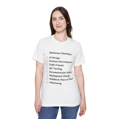 Software Release Checklist Dev Humor T Shirt | SDLC Meme Tees | Usha Creations