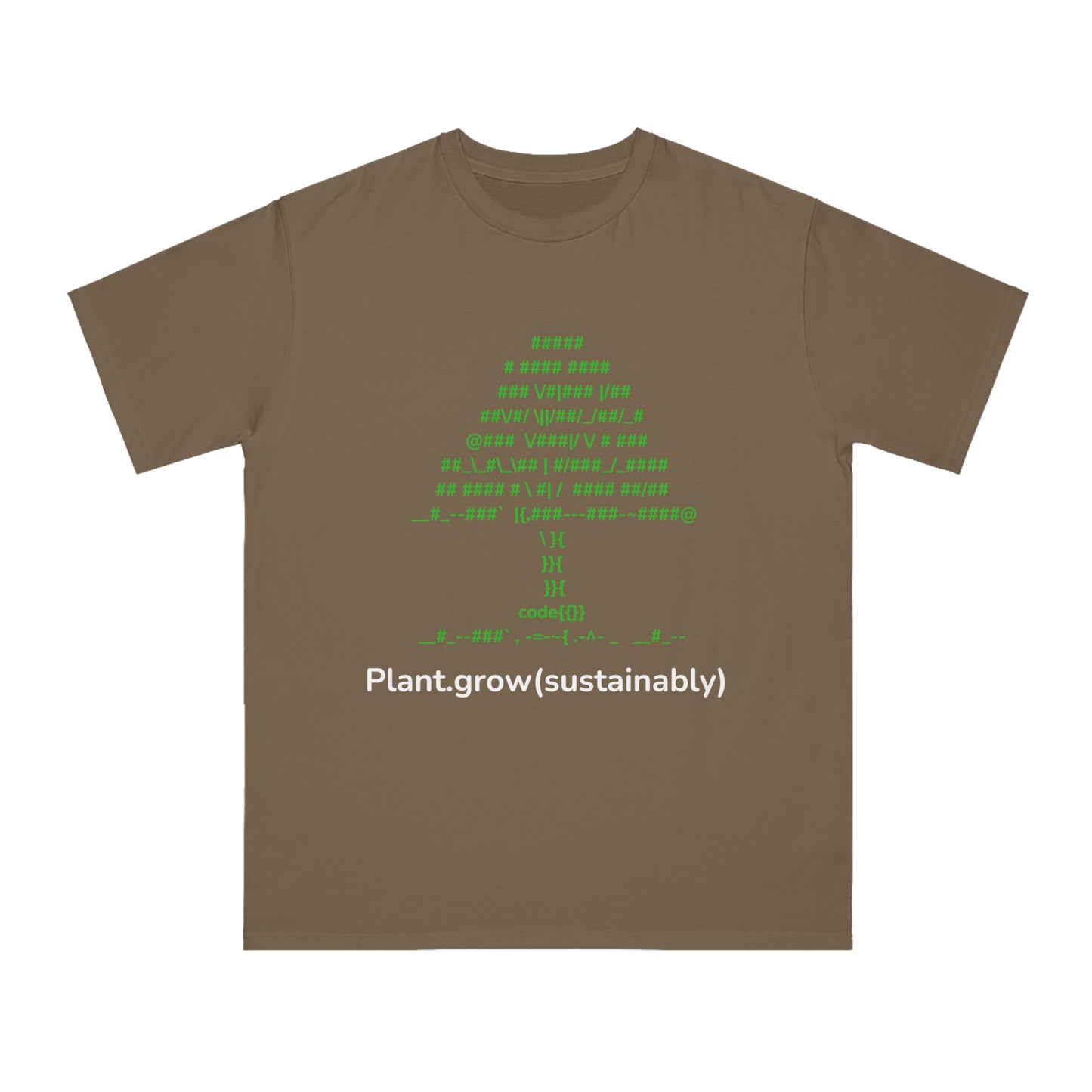 ASCII Tree Eco Code Tee | Plant.grow(sustainably) Shirt | Usha Creations