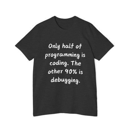 Coding vs Debugging Ratio Programmer Humor T Shirt | Developer Life Meme Tees | Usha Creations