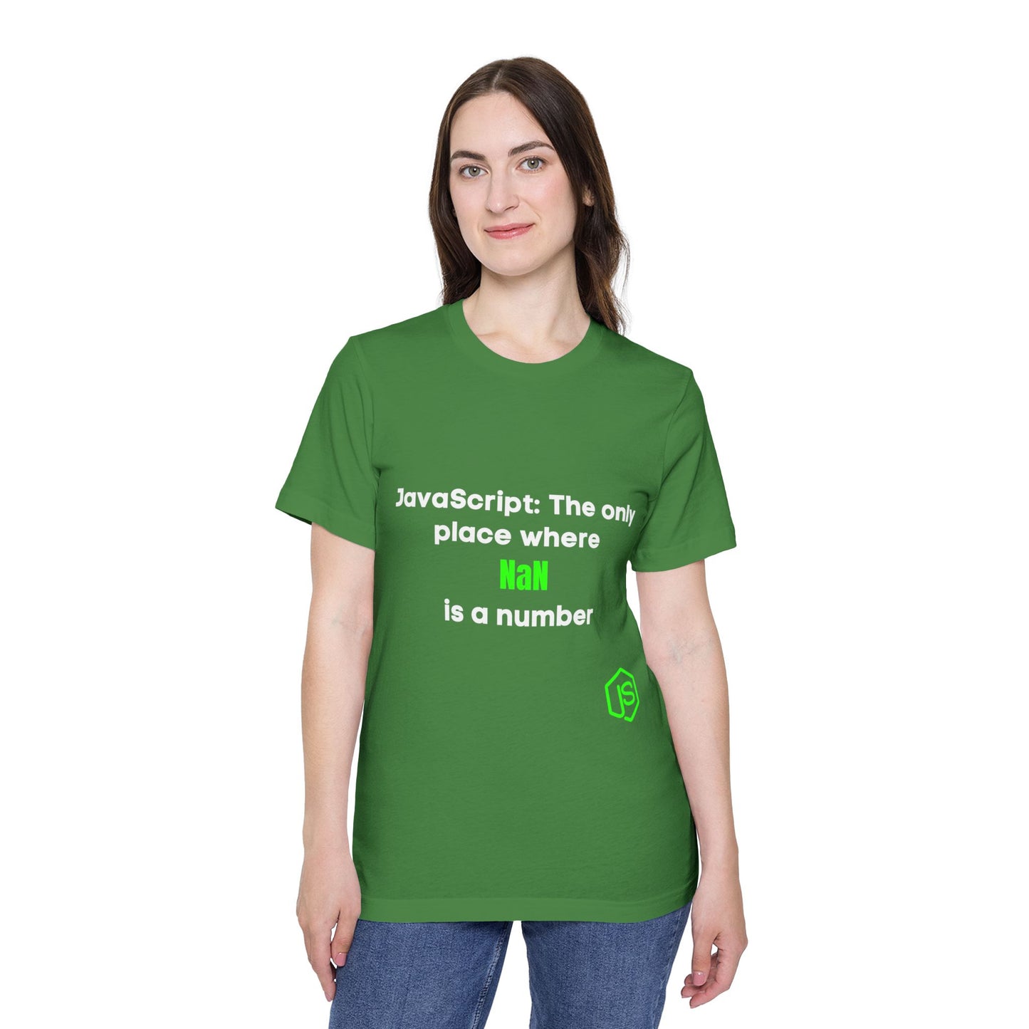 JavaScript: The Only Place Where NaN is a Number | Funny Coding T-Shirt for Developers | Usha Creations