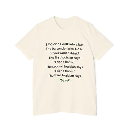 3 Logicians Walk into a Bar | Funny Logic Puzzle T-Shirt for Developers | Usha Creations