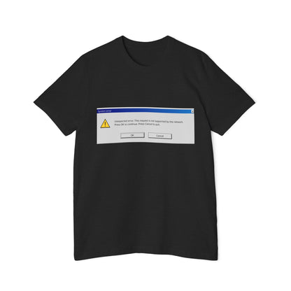 Unexpected Error Alert T-Shirt | Tech Humor | Classic Windows Message