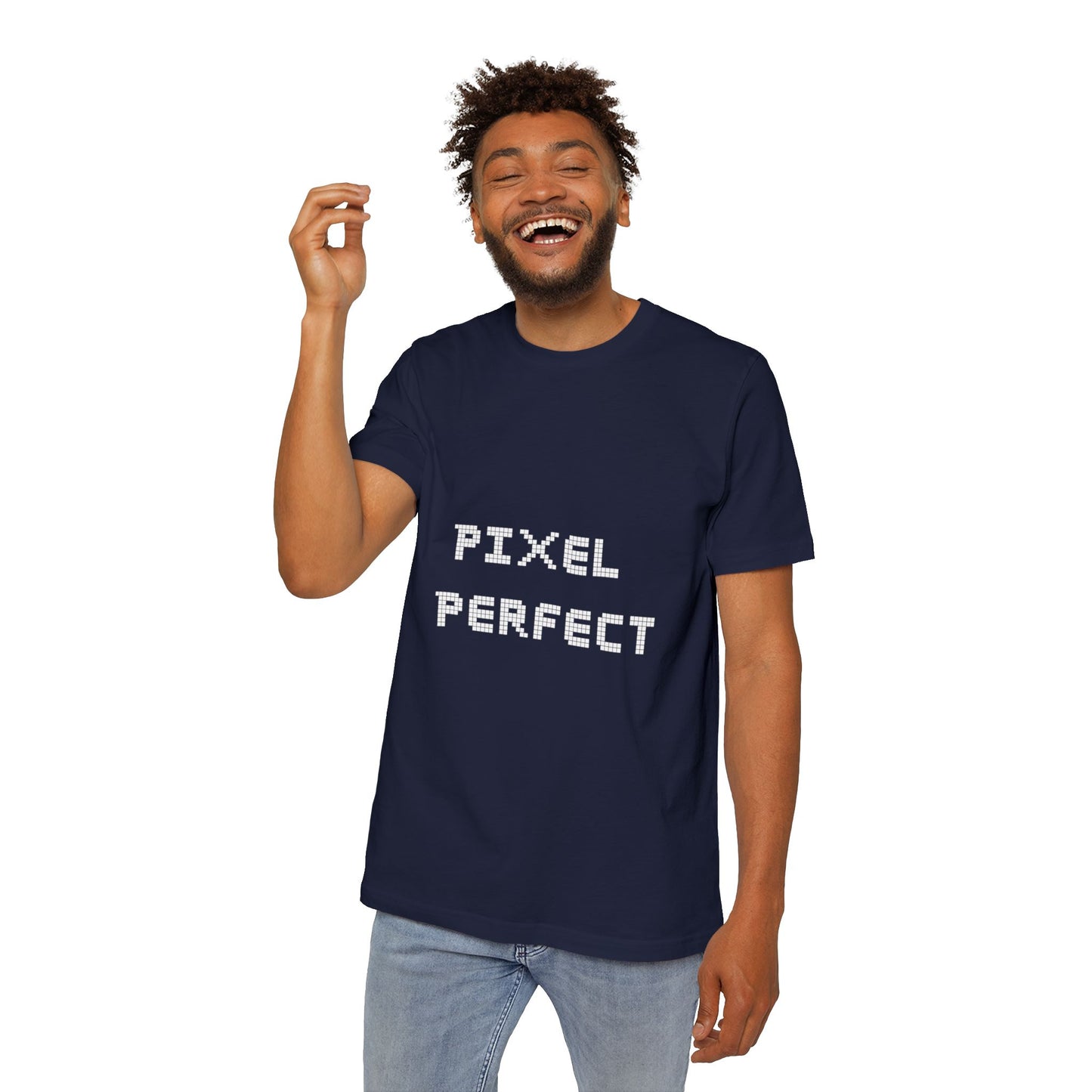 Pixel Perfect | Pixelated Font T-Shirt | Frontend Developer Apparel | Usha Creations