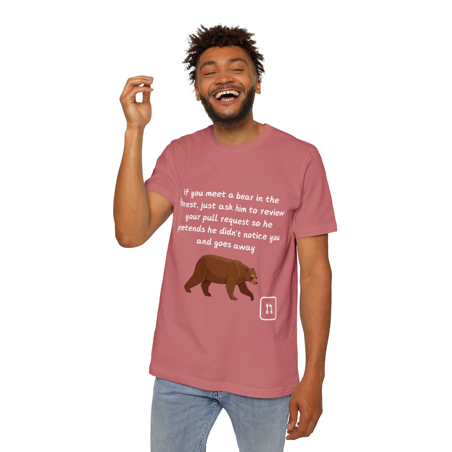 Bear Pull Request Review Developer Humor T Shirt | Coding Wildlife Meme Tees | Usha Creations