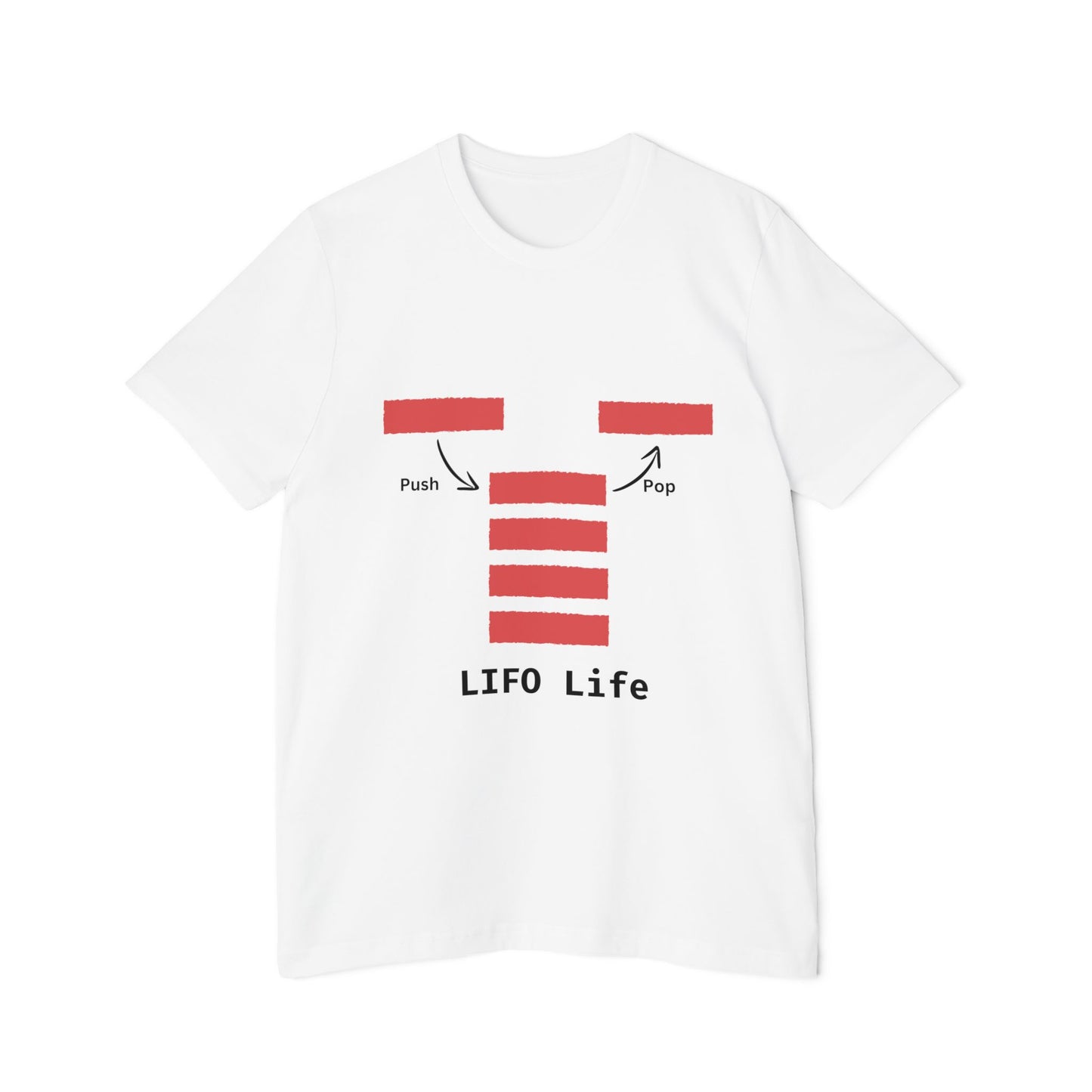 LIFO Life | Stack Data Structure T-Shirt | DSA Apparel | Interview Series | Usha Creations