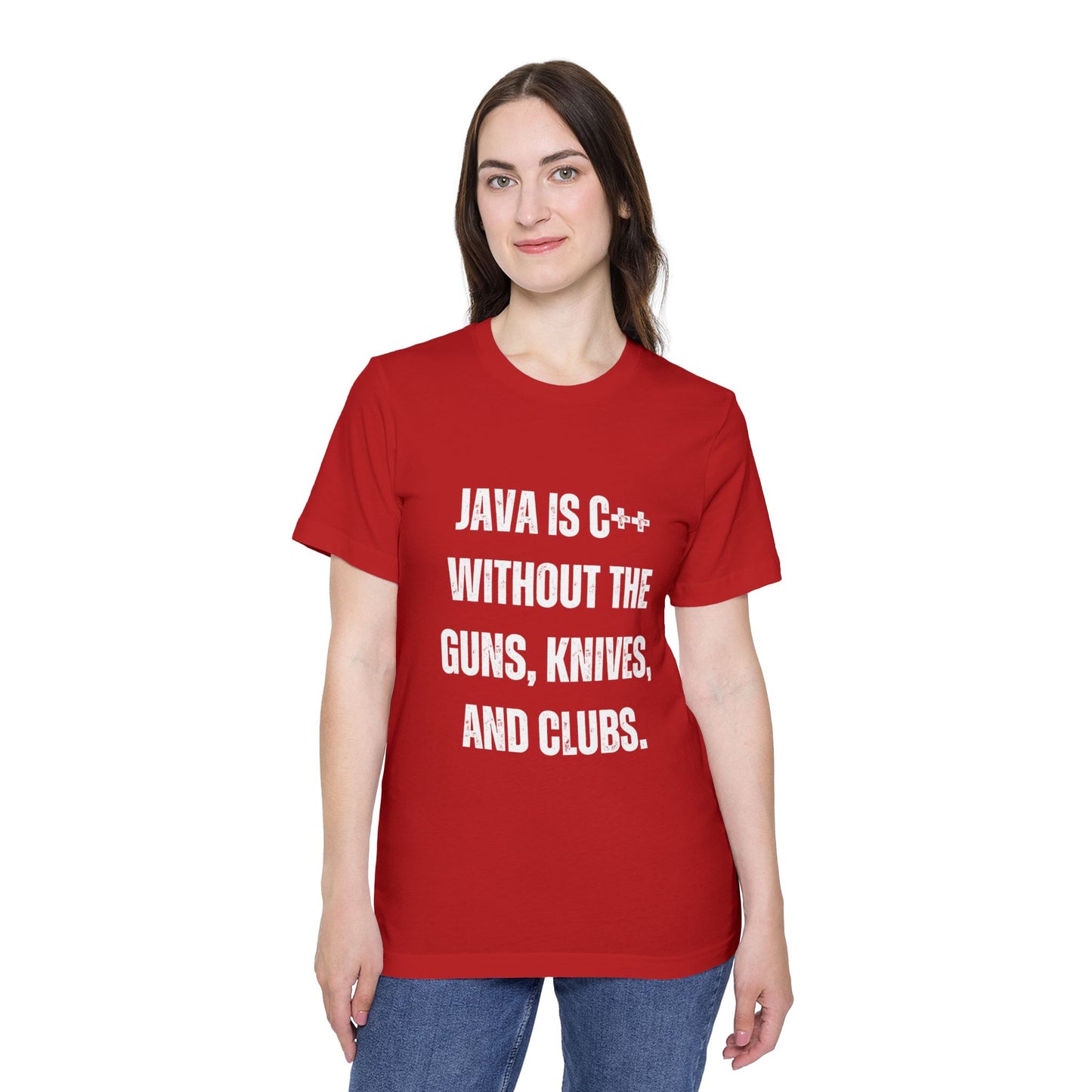 Java Is C++ Without the Guns, Knives, and Clubs | Funny Developer T-Shirt | Programming Humor Tee | Usha Creations