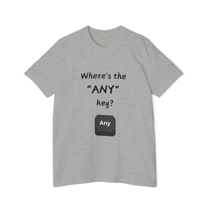 Any Key Confusion Tech Support Humor T Shirt | IT Helpdesk Meme Tees | Usha Creations