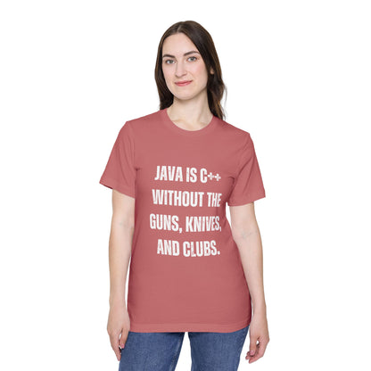 Java Is C++ Without the Guns, Knives, and Clubs | Funny Developer T-Shirt | Programming Humor Tee | Usha Creations