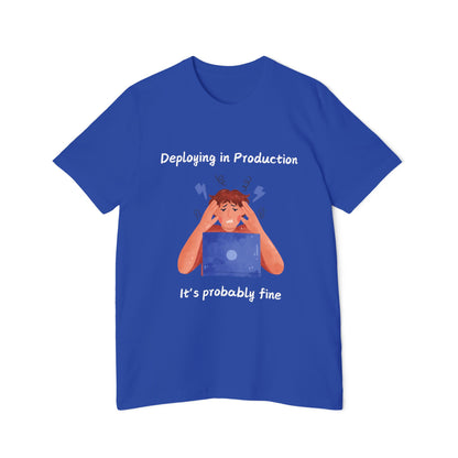 Production Deployment Stress Developer Humor T Shirt | DevOps Meme Tees | Usha Creations