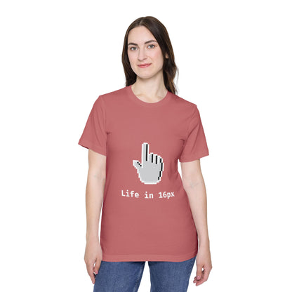 Life in 16px | Frontend Developer T-Shirt | Pixel-Perfect UI Design Tee | Usha Creations