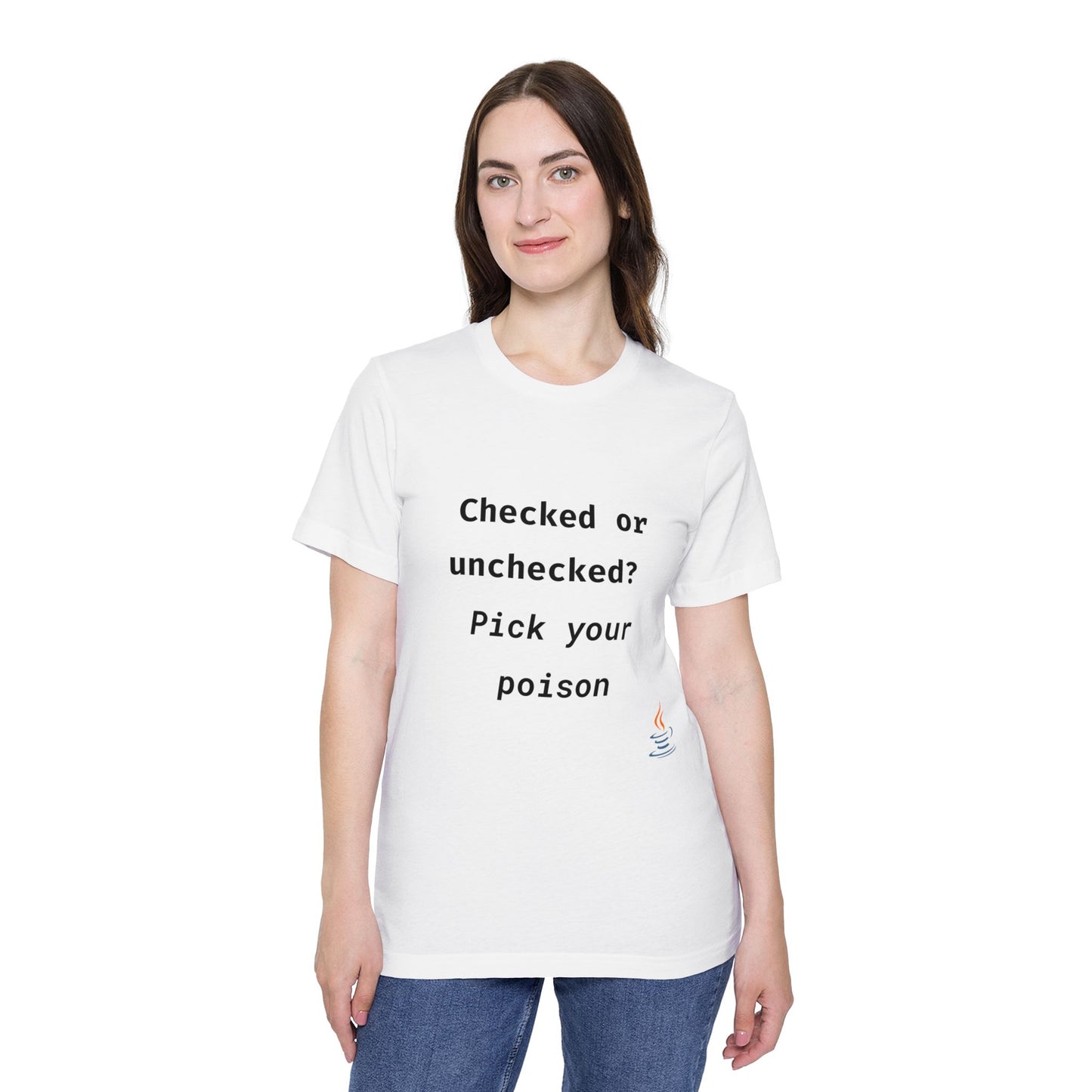 Checked or Unchecked? Pick Your Poison | Java Programming T-Shirt | Funny Developer Shirt | Usha Creations