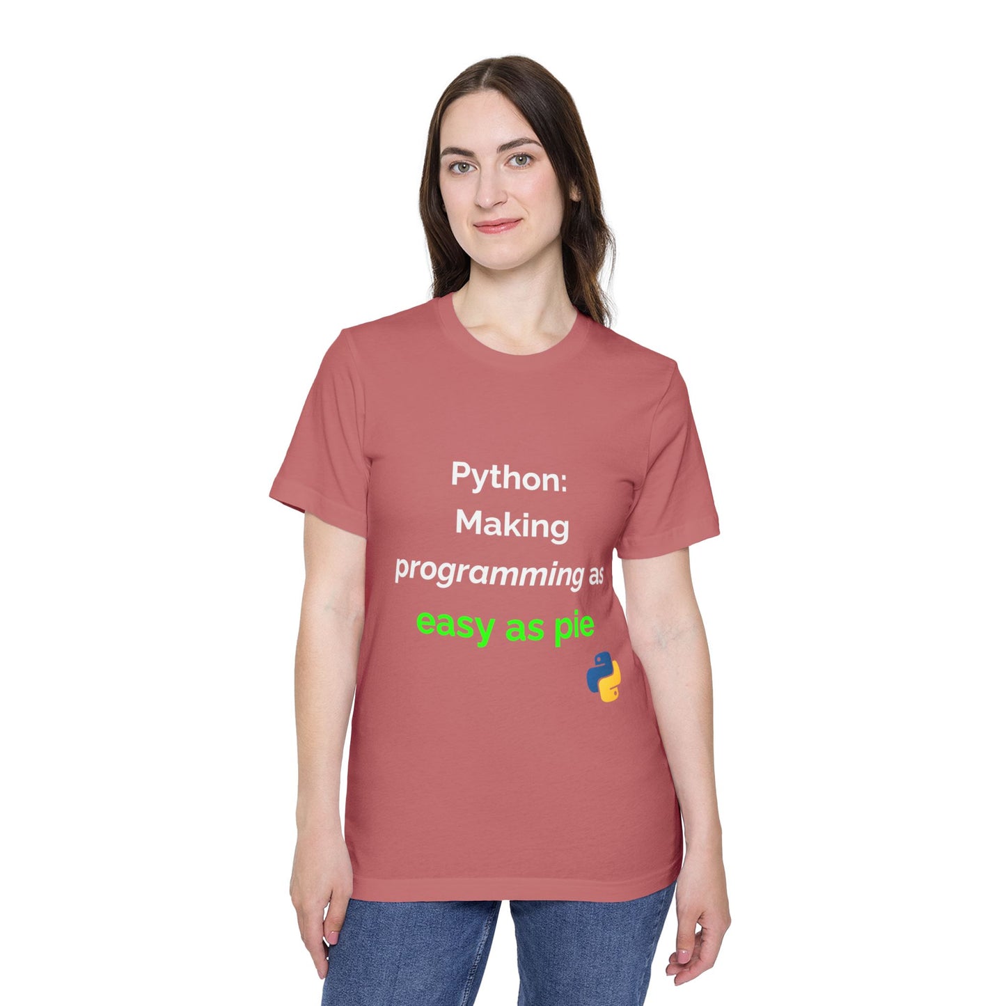 Python: Making Programming as Easy as Pie | Funny Python Developer T-Shirt | Usha Creations