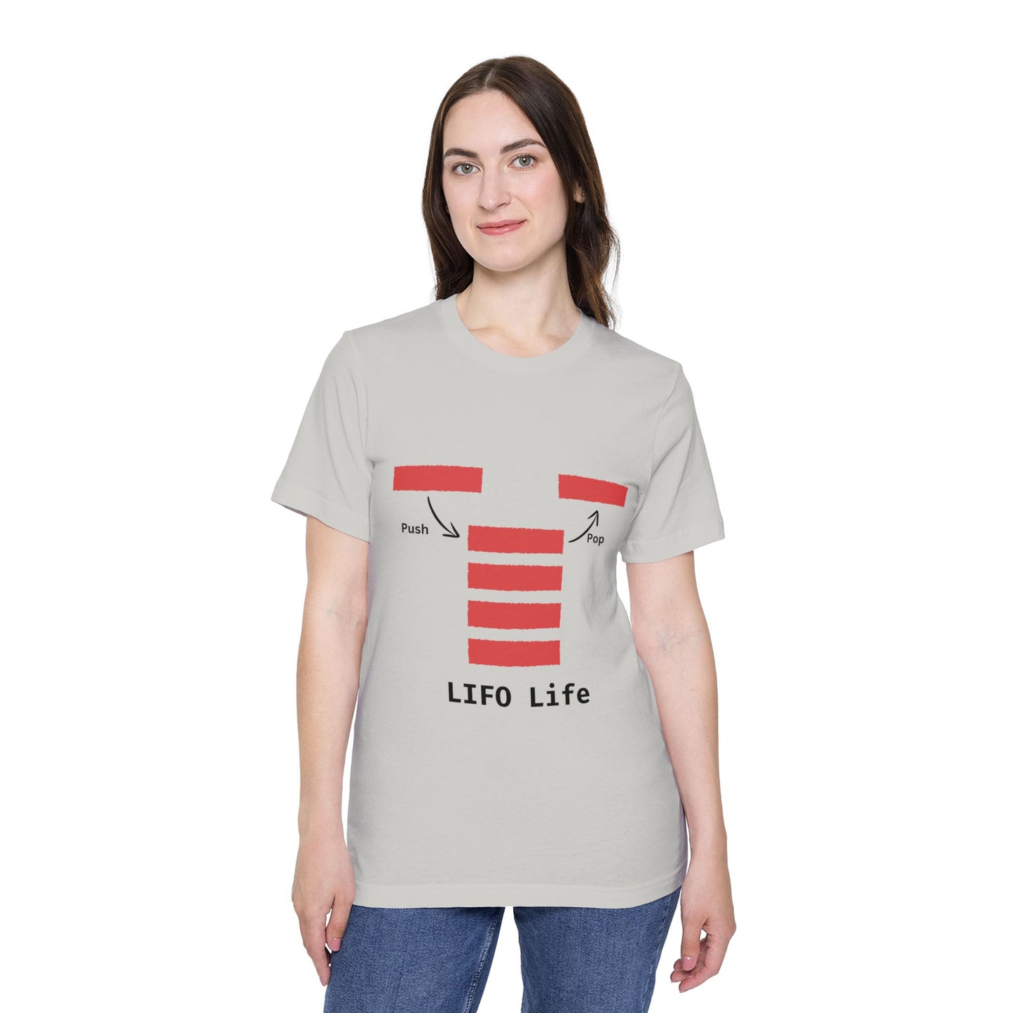 LIFO Life | Stack Data Structure T-Shirt | DSA Apparel | Interview Series | Usha Creations