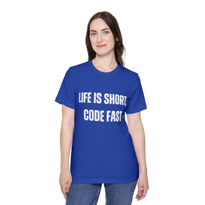 Life is Short, Code Fast T-Shirt - Motivational Programmer Tee