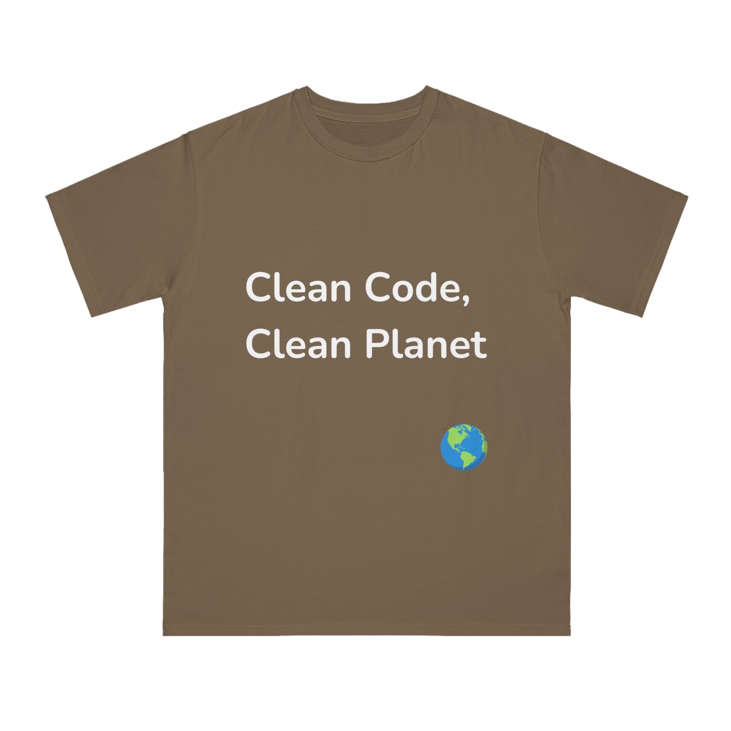 Clean Code, Clean Planet Eco Dev T-Shirt | Green Tech Tee | Usha Creations